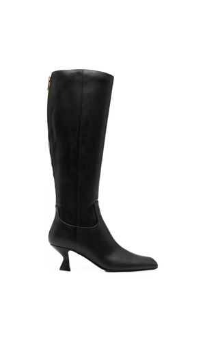 Leather heel boots