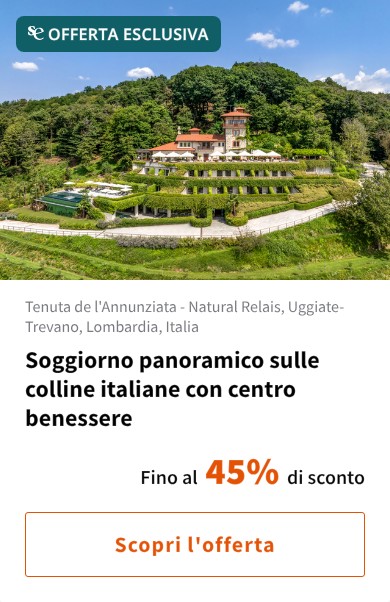 Soggiorno panoramico sulle colline italiane con centro benessere