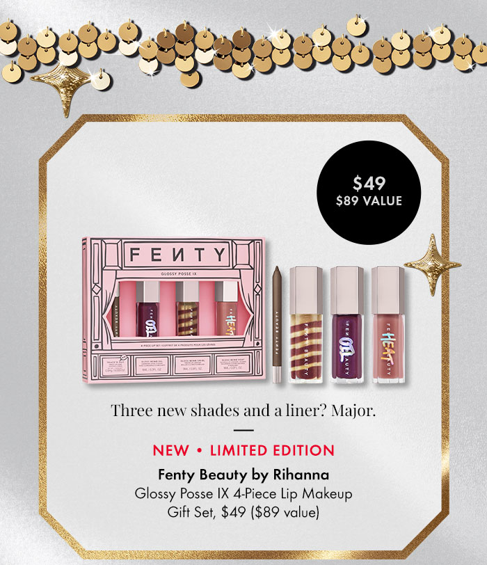 Fenty Beauty by Rihanna Glossy Posse IX 4-Piece Lip Makeup Gift Set
