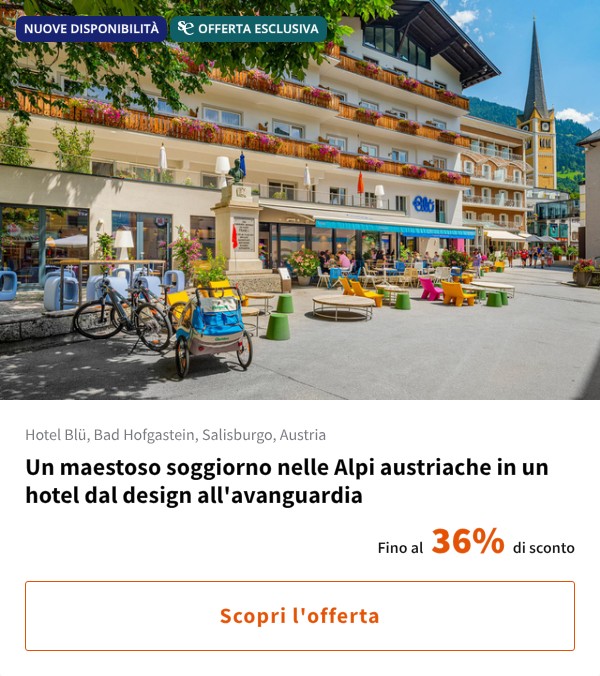 Un maestoso soggiorno nelle Alpi austriache in un hotel dal design all'avanguardia