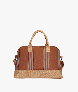 Borsone da viaggio london in terracotta