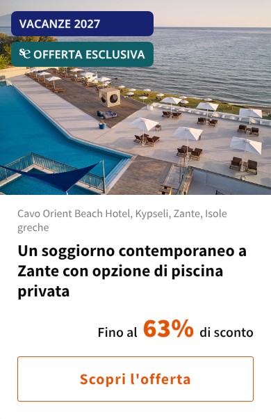 Un soggiorno contemporaneo a Zante con opzione di piscina privata