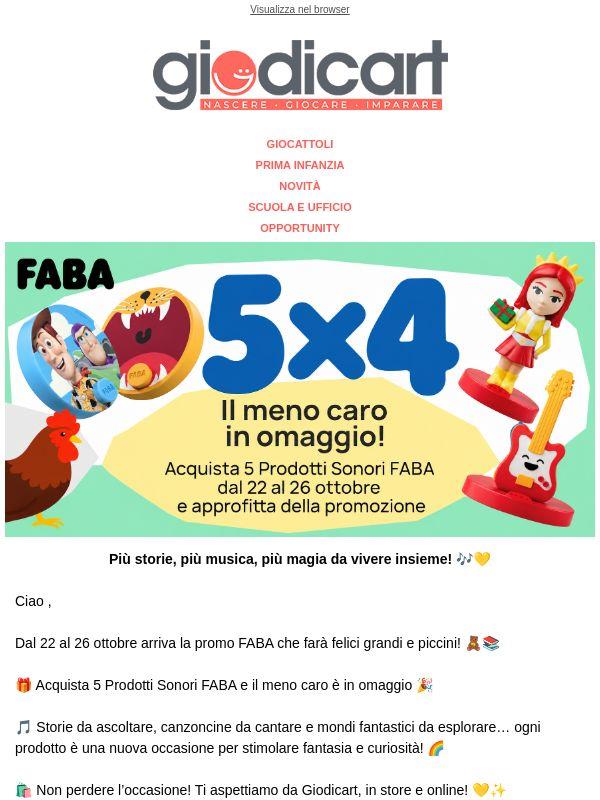 🎁 Promo FABA: 5x4 su tutti i prodotti sonori!