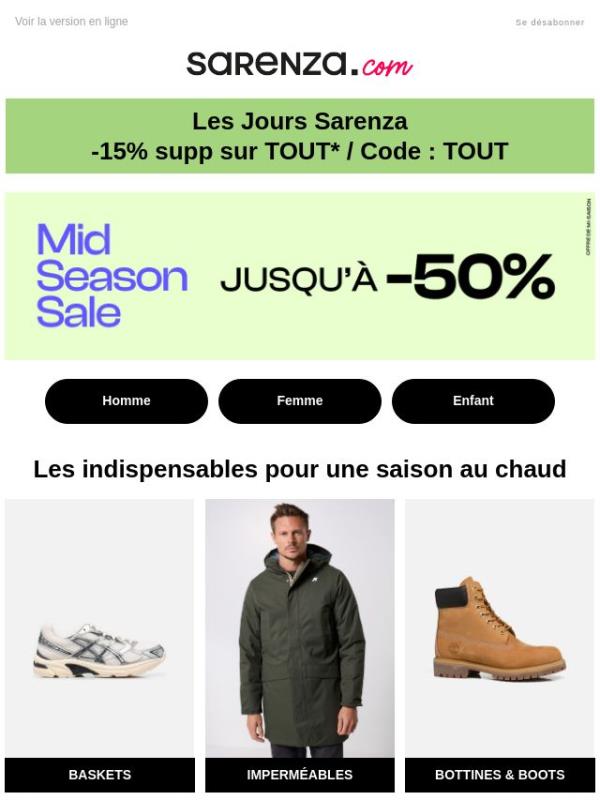 Vite ! ❄️ -15% supp sur TOUT* dès 120€