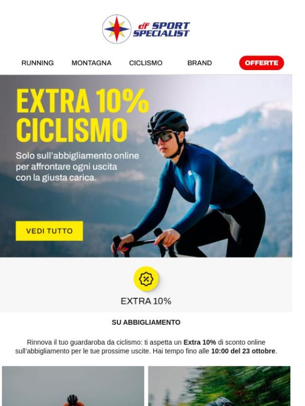 Abbigliamento ciclismo 🚴 Extra 10%