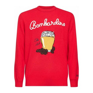 Mc2 Saint Barth — Maglione in misto cashmere con ricamo Bombardino