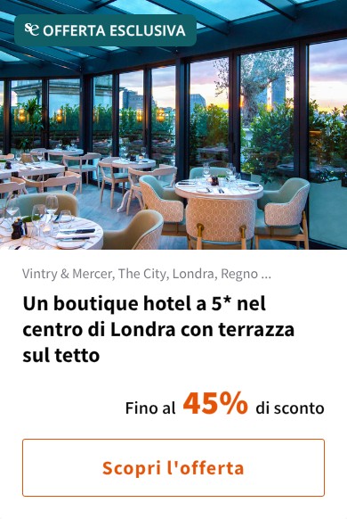 Un boutique hotel a 5* nel centro di Londra con terrazza sul tetto