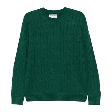 Mc2 Saint Barth — Maglione Girocollo Regent in Misto Cashmere Verde