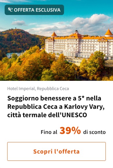 Soggiorno benessere a 5* nella Repubblica Ceca a Karlovy Vary, città termale dell'UNESCO