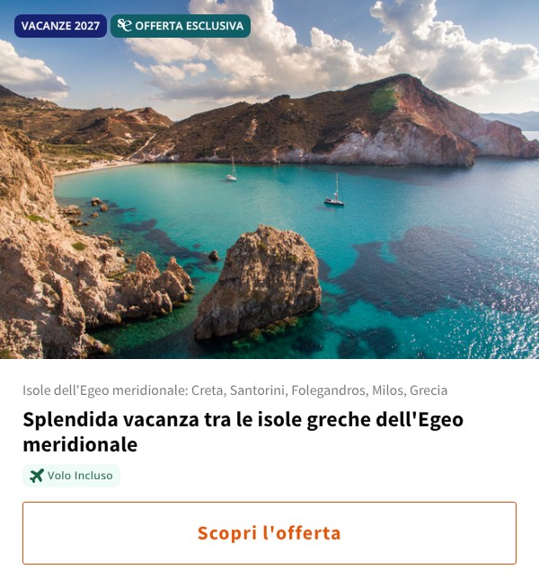 Splendida vacanza tra le isole greche dell'Egeo meridionale