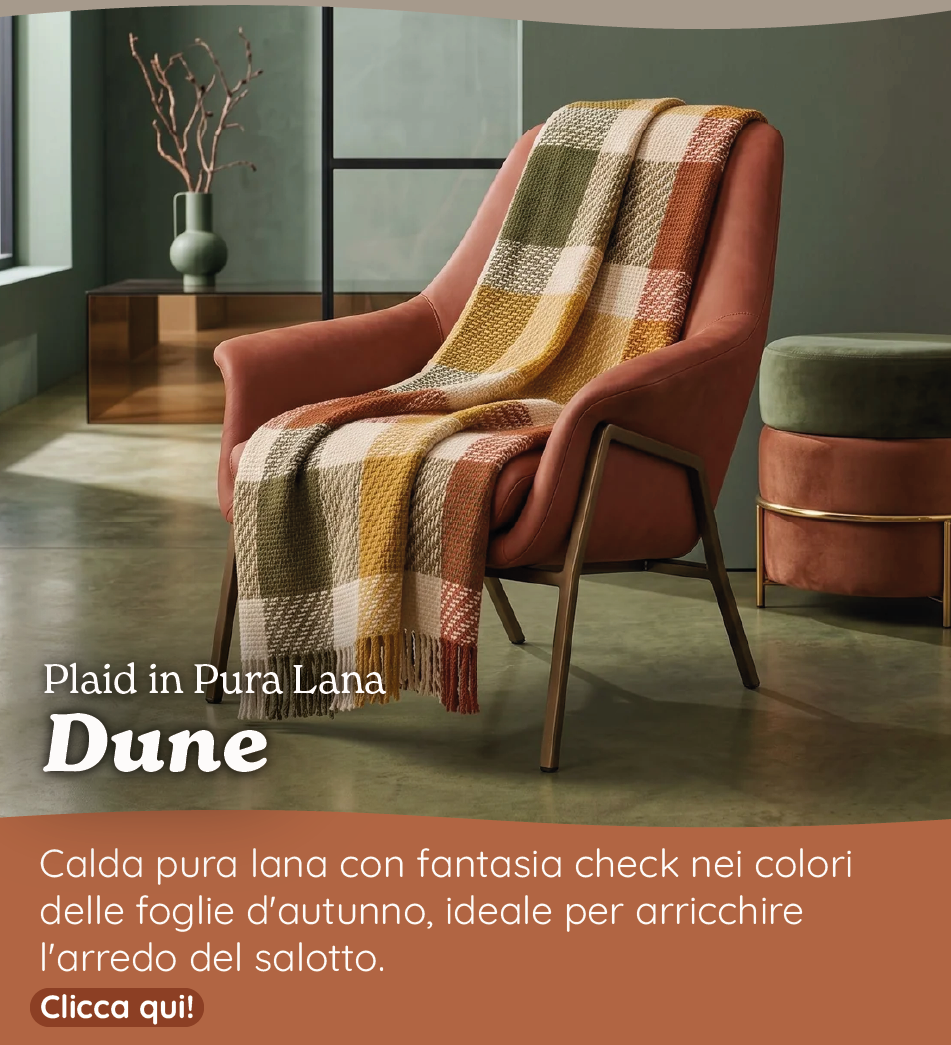 Plaid in Pura Lana Fantasia Check - Dune