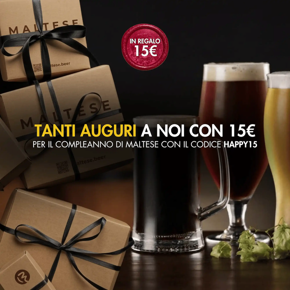 Tanti auguri con 15€ in regalo