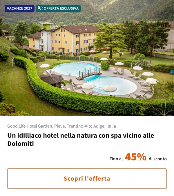 Un idilliaco hotel nella natura con spa vicino alle Dolomiti