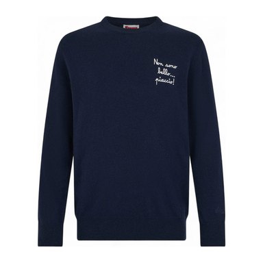 Mc2 Saint Barth — Maglione Heron Light con ricamo "Non sono bello..."