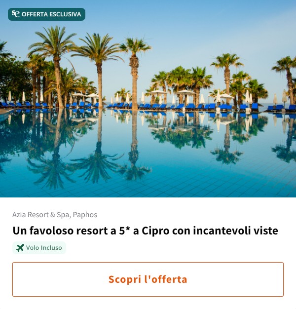 Un favoloso resort a 5* a Cipro con incantevoli viste