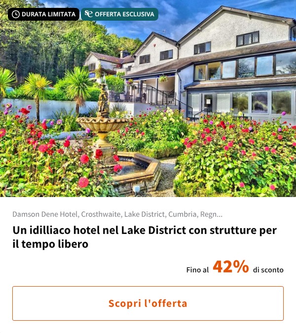 Un idilliaco hotel nel Lake District con strutture per il tempo libero