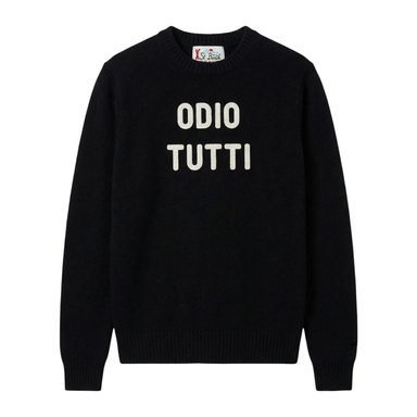 Mc2 Saint Barth — Maglione Uomo Heron in Cashmere ODIO TUTTI