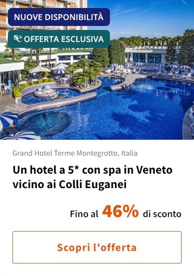 Un hotel a 5* con spa in Veneto vicino ai Colli Euganei