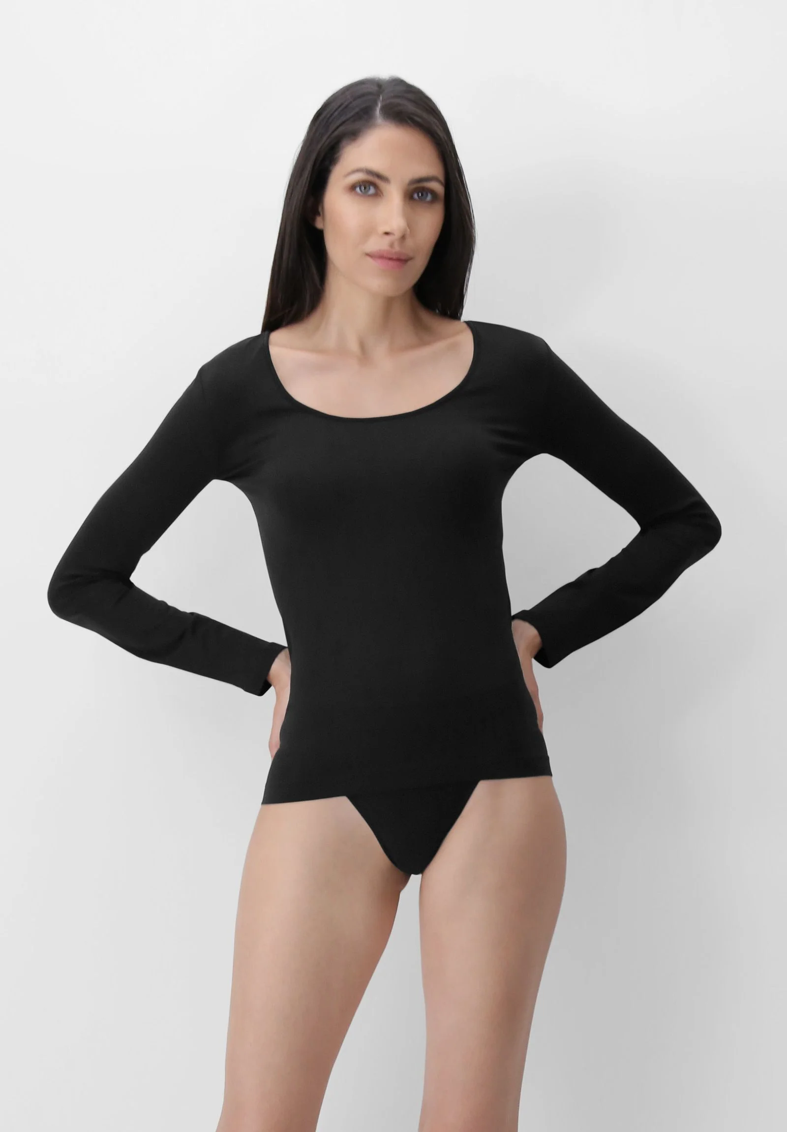 Image of Maglia Manica Lunga Dolcevita - Nero