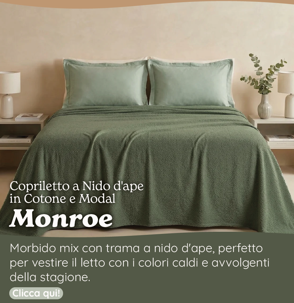 Copriletto a Nido d'ape in Cotone e Modal - Monroe