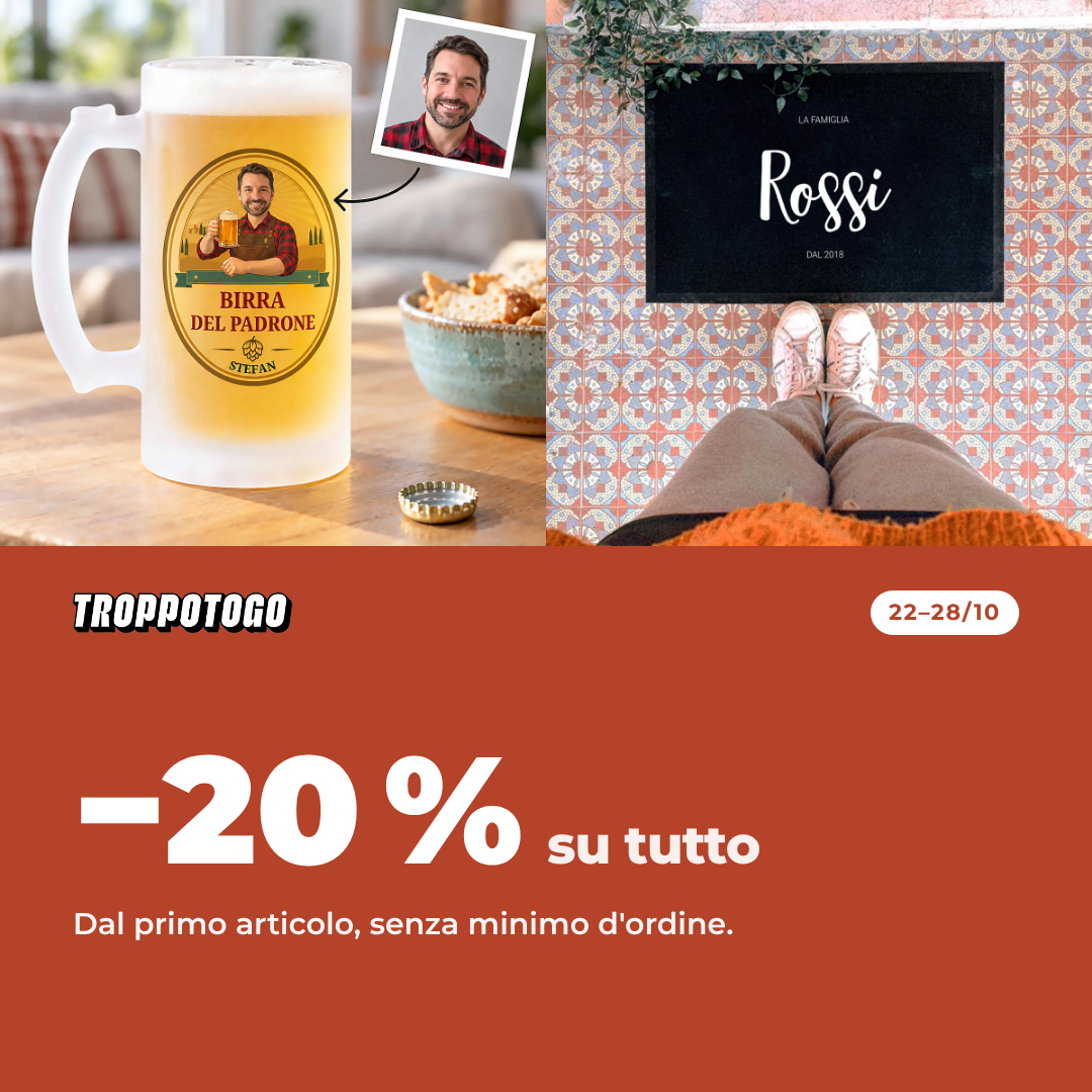 −20 % su tutto – fino al 28/10