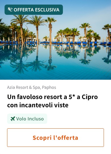 Un favoloso resort a 5* a Cipro con incantevoli viste