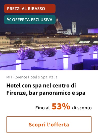 Hotel con spa nel centro di Firenze, bar panoramico e spa