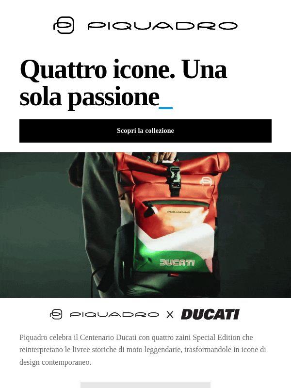 Piquadro x Ducati: la Collezione 100 è arrivata.