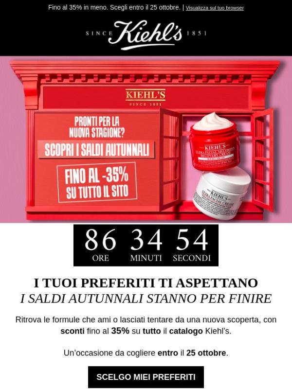 I tuoi Kiehl’s in saldo, ancora per poco  ⏳
