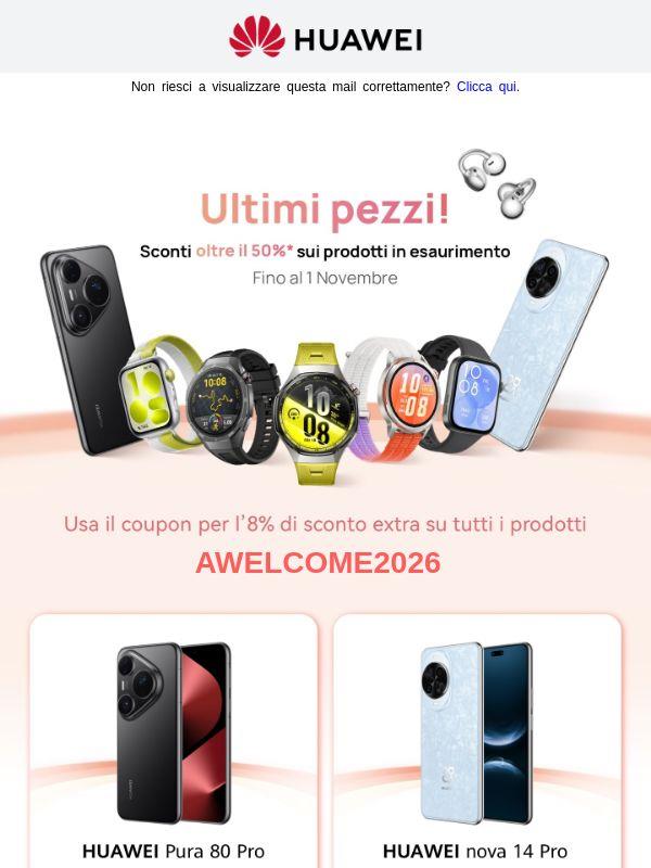 🔥Sconti oltre il 50% sugli ultimi pezzi!