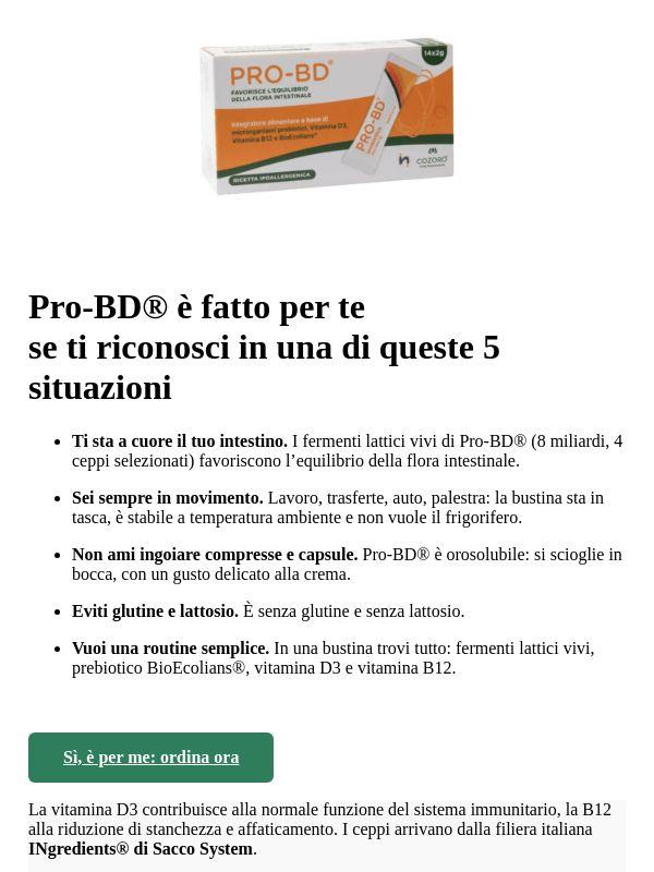 🦠 Intestino, routine, zero fatica: Pro-BD® fa per te?