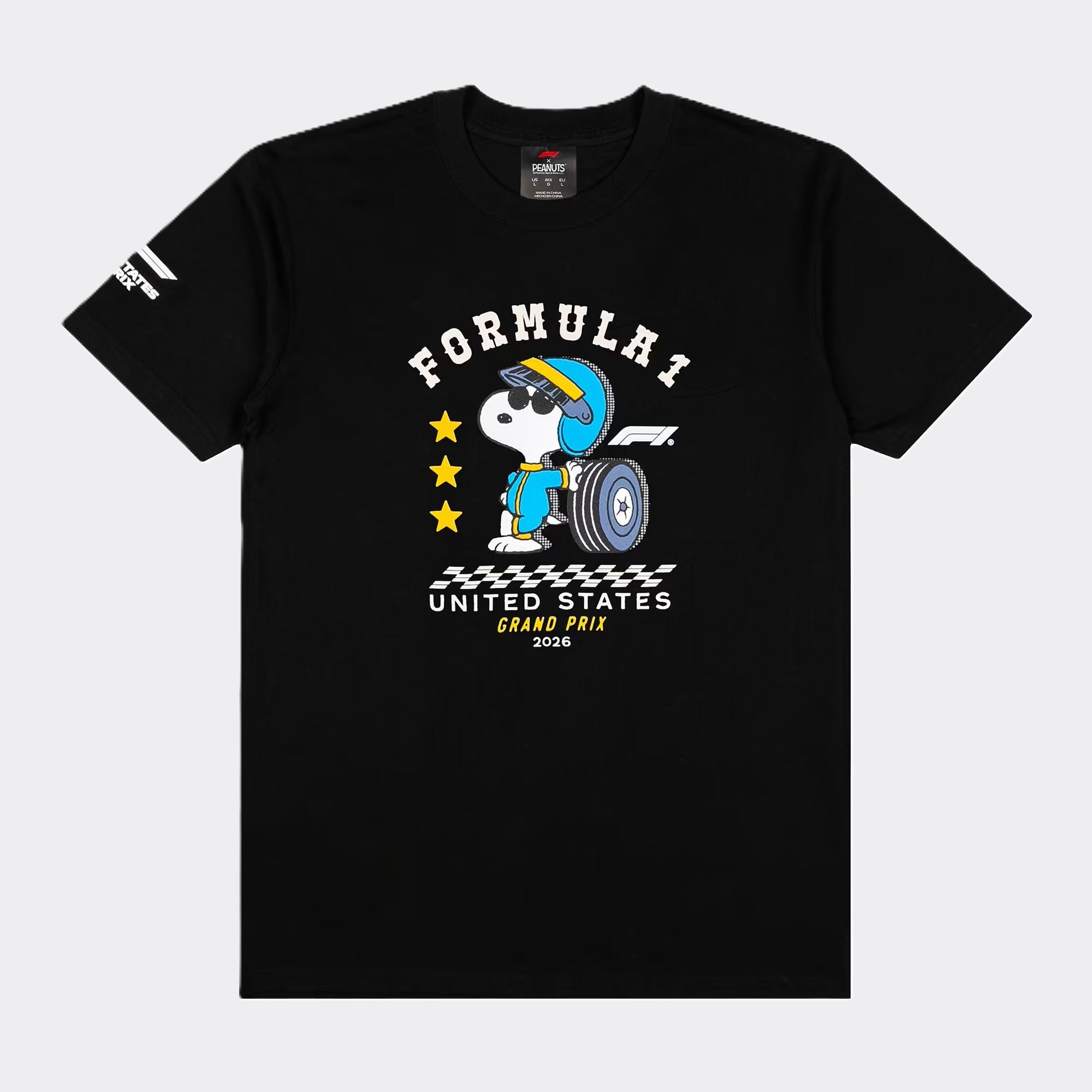 Formula 1 Merchandise Peanuts X F1 Pups Pit Crew T-Shirt - Black