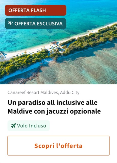 Un paradiso all inclusive alle Maldive con jacuzzi opzionale