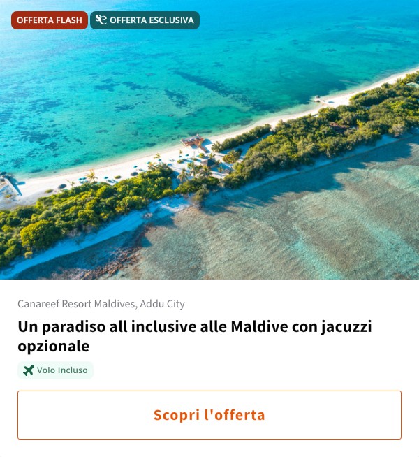 Un paradiso all inclusive alle Maldive con jacuzzi opzionale