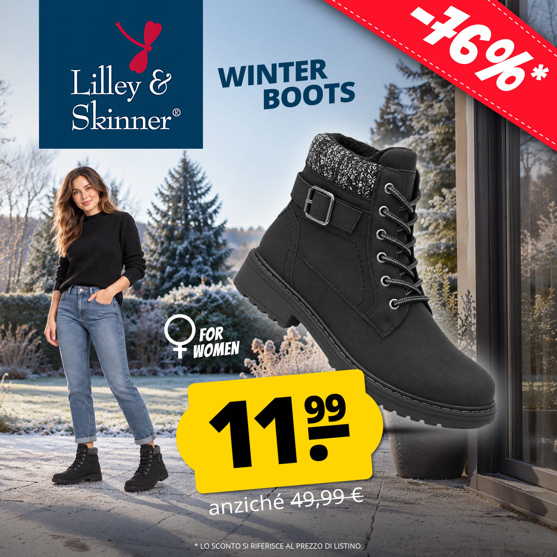 lielley skinner minnesota damen winterboots