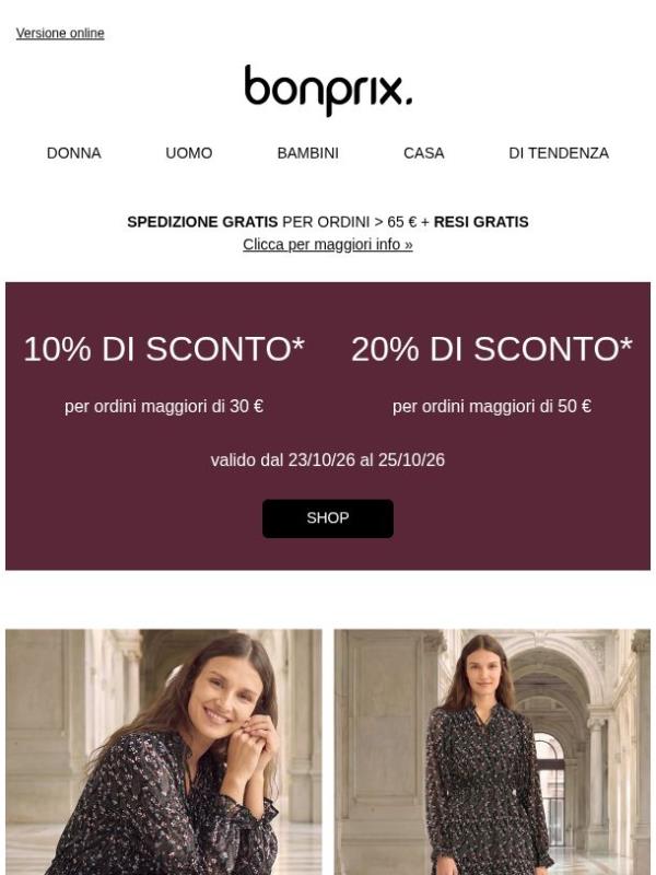 10% o 20% di sconto per te