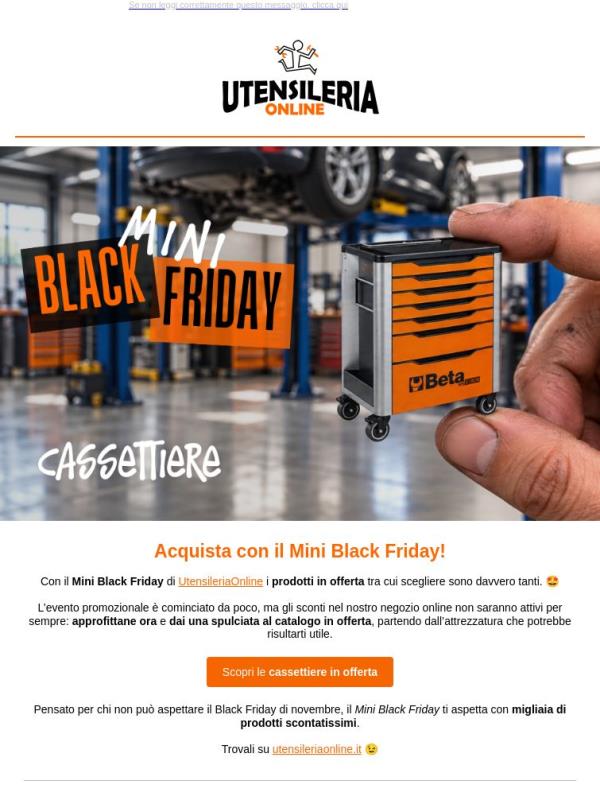 Acquista con il Mini Black Friday!
