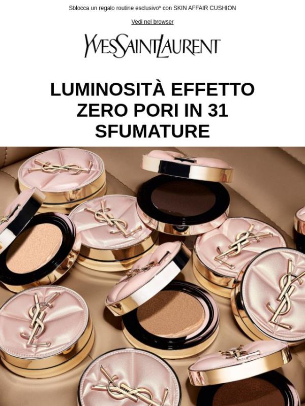 Eleva il tuo rituale cushion con YSL Beauty