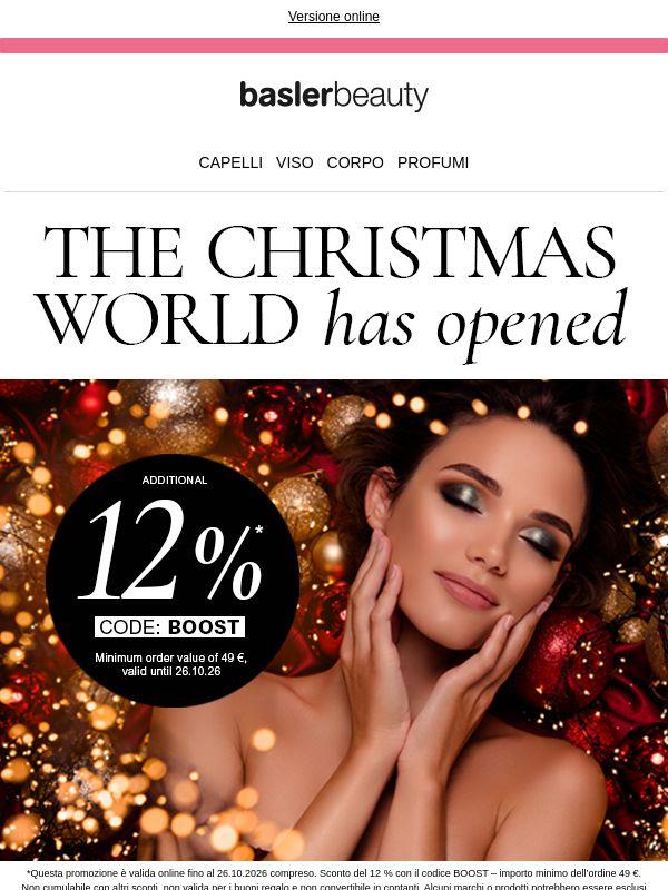 Magia di bellezza festiva: ora con sconti fino al 12 %