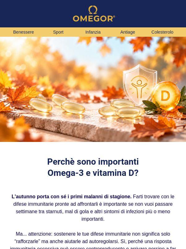 Omega-3 e vitamina D: la coppia vincente per l'autunno 🍂