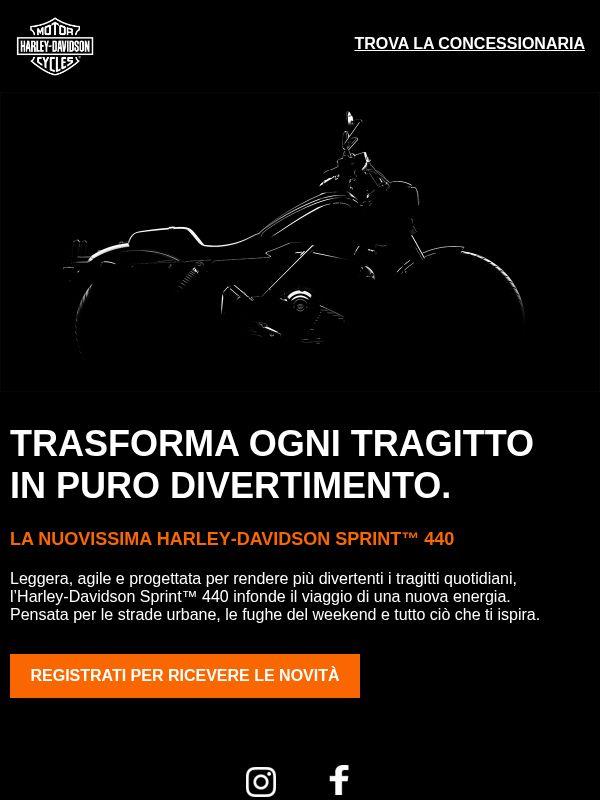 Preparati all'arrivo della Harley-Davidson Sprint™ 440.