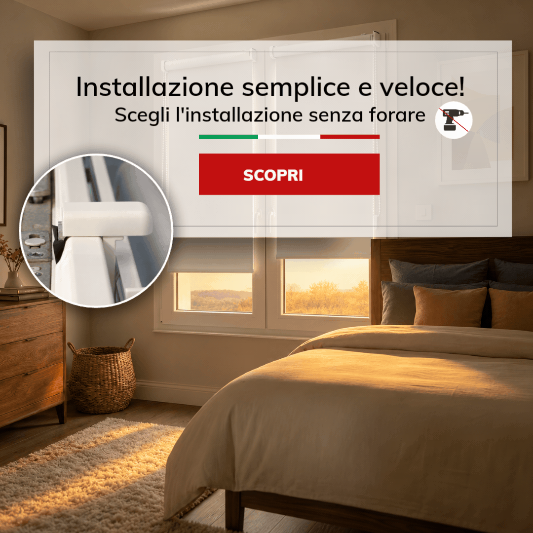 Tende su misura senza forare