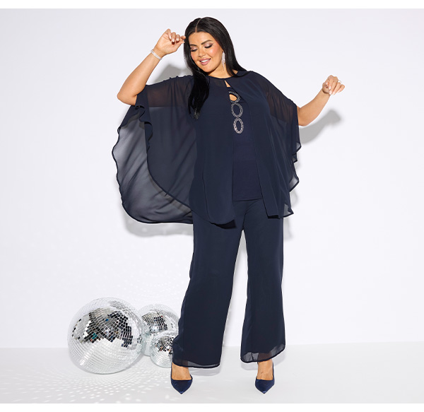 Blusa elegante in chiffon con pietre decorative per apparizioni glamour