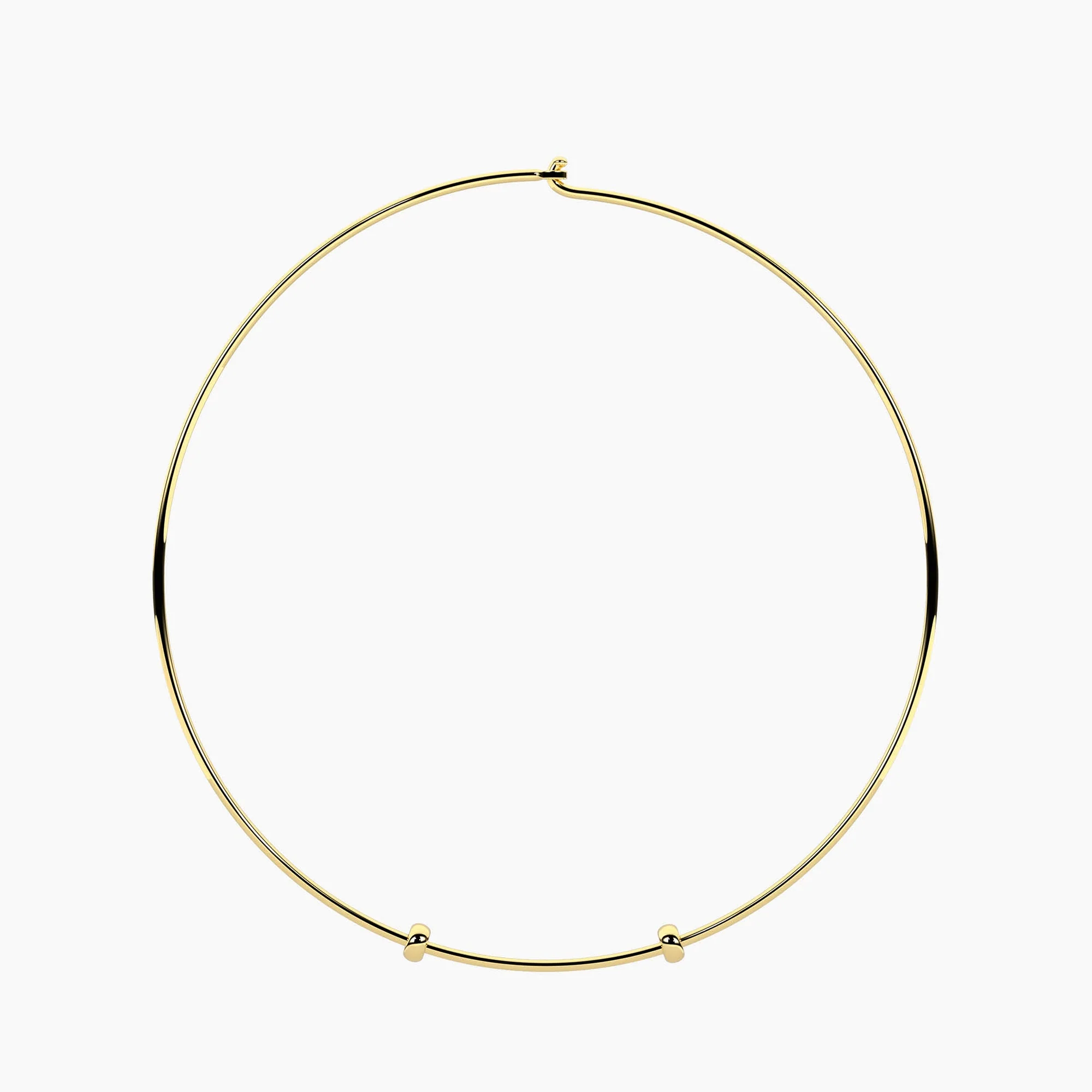 Image of Collana rigida componibile in acciaio dorato HULA-HOOP