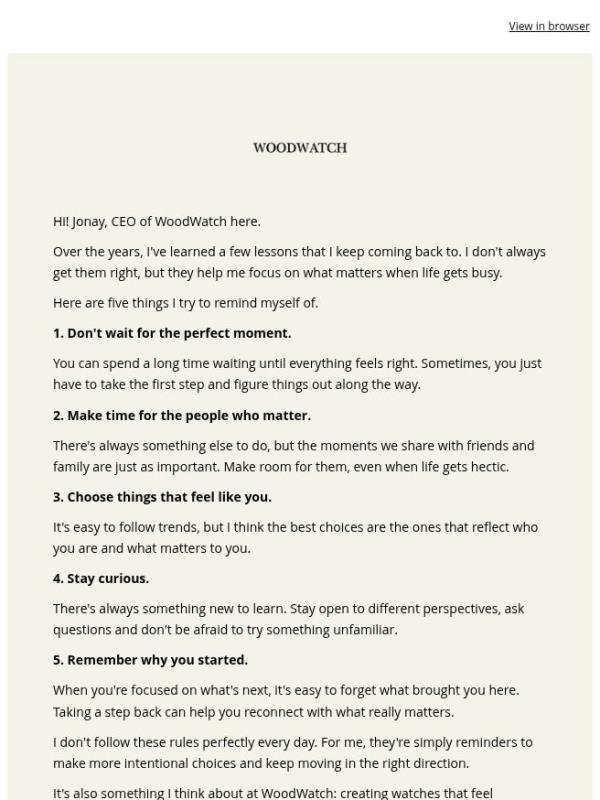 Five things I keep reminding myself