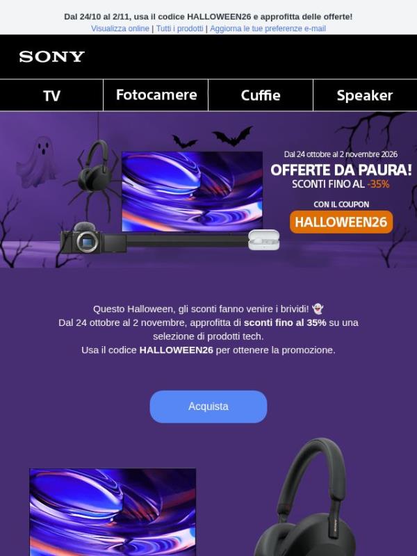 🎃 Offerte da paura! Fino al 35% di sconto