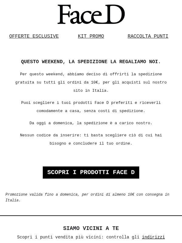 Spedizioni gratuite