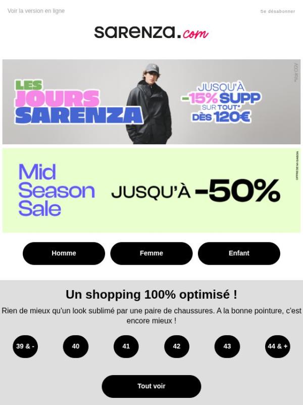 Week-end pluvieux ☔ = Shopping heureux pendant les Jours Sarenza !