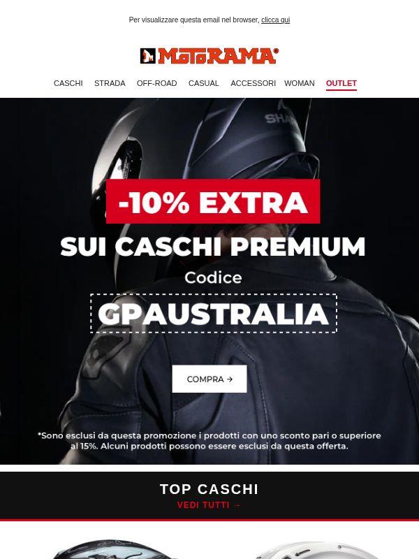 🏁 GPAUSTRALIA: 10% di sconto sui caschi