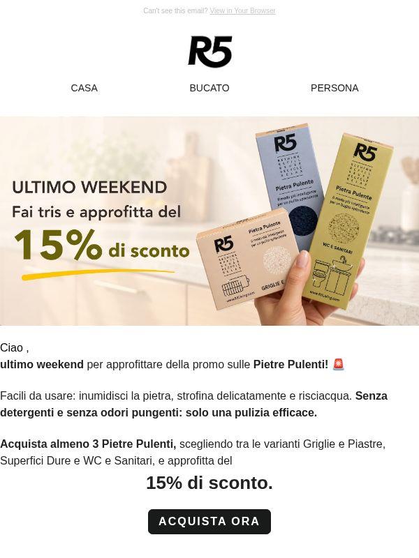 Ultimo weekend! ⏰